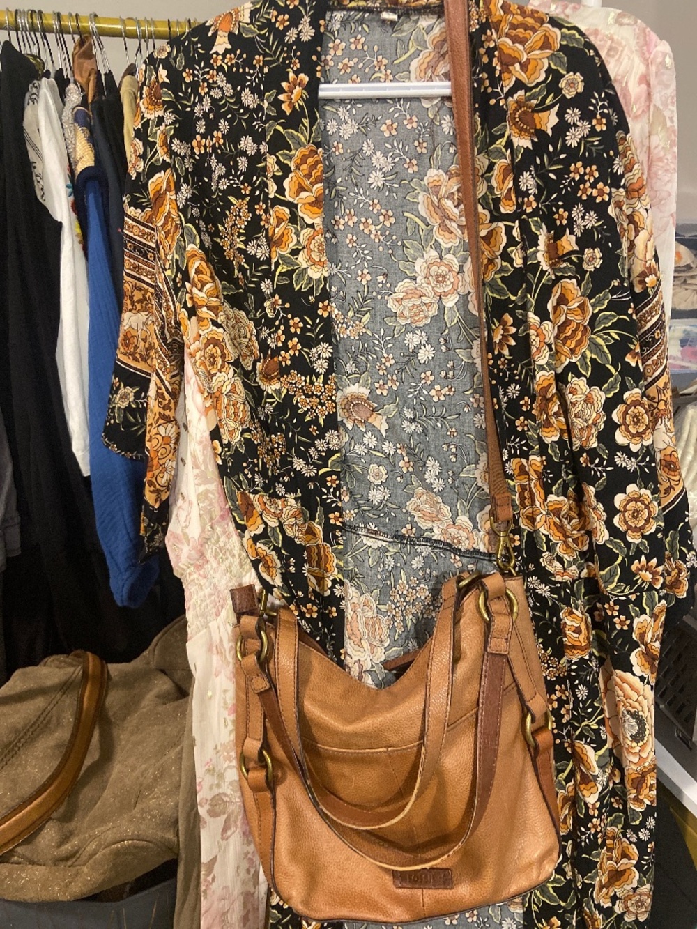 Set of 2 duster kimono with fossil purse - Picture 2 of 2